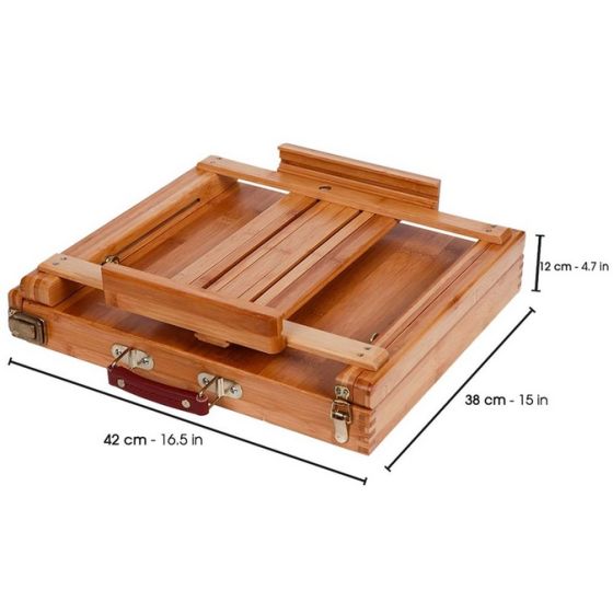 Chevalet de table en bambou avec tiroir – Pébéo