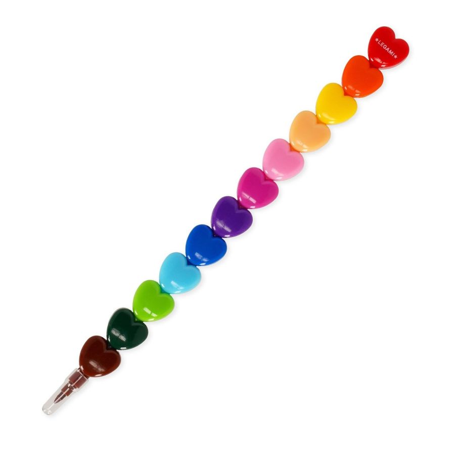 Lot de 12 crayons Legami – Cœurs empilables