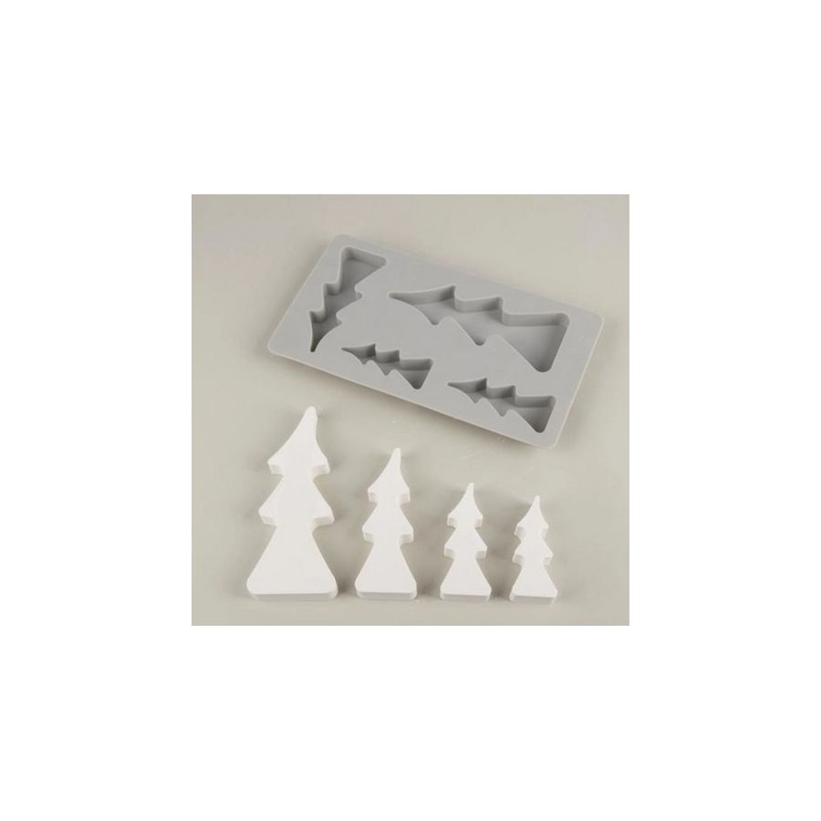 Moule en silicone sapins 14,5 x 26 x 2 cm