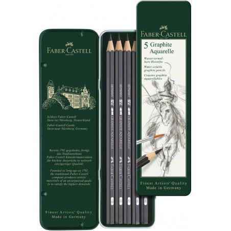 BOITE METAL 5 CRAYONS GRAPHITE 
