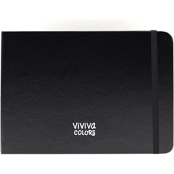 Carnet de croquis premium ivoire A5 240 g – 64 pages – fait main – Viviva Colors