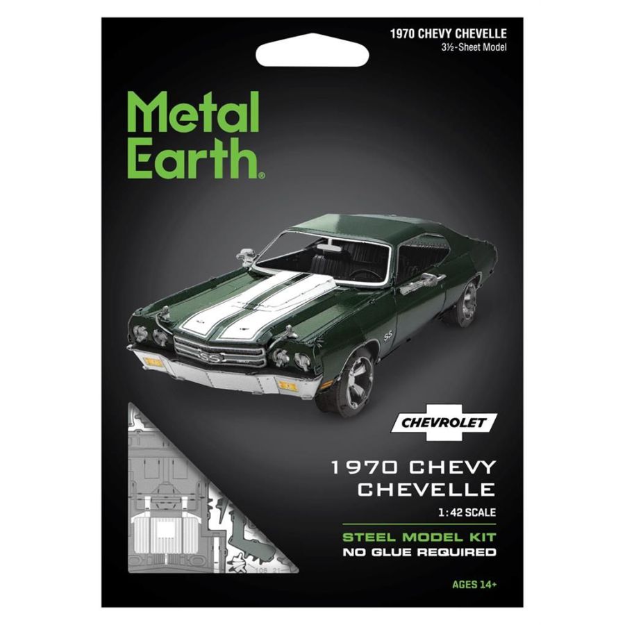 Maquette 3D métal Metal Earth – 1970 Chevy Chevelle – 11,81 × 5,1 × 4,2 cm