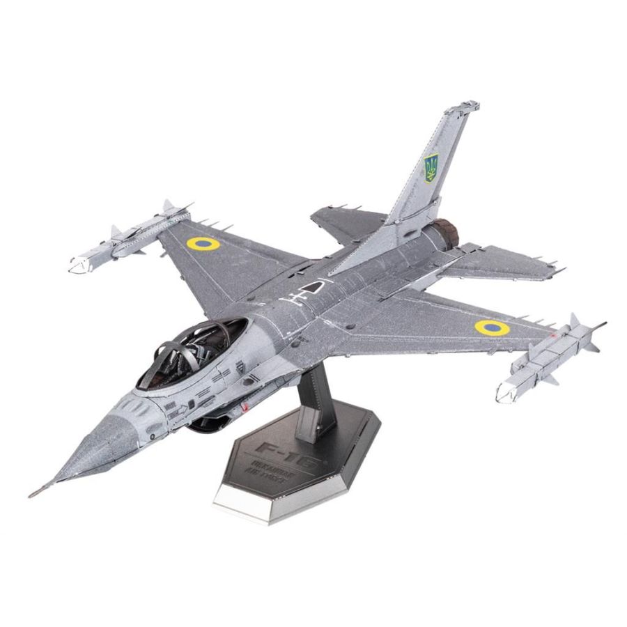 Maquette 3D métal Metal Earth – F-16 Fighting Falcon Ukrainian Air Force