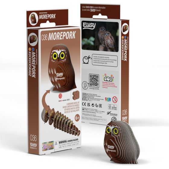 EUGY Puzzle 3D – Oiseau Ninox (3 x 4,8 x 5 cm)