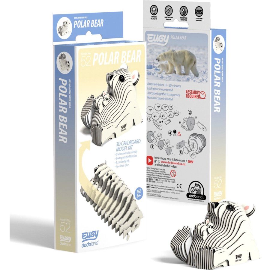 EUGY Puzzle 3D – Ours Polaire (6.6 x 4,3 x 4.6 cm)