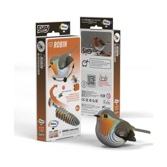 EUGY Puzzle 3D – Rouge Gorge (9.5 x 4,8 x 5.8 cm)