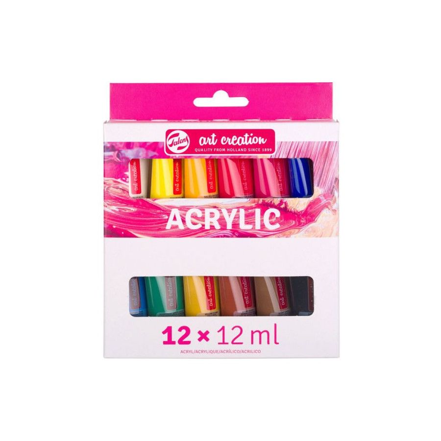 Talens Art Creation – Set peinture acrylique 12 x 12 ml (couleurs de base)