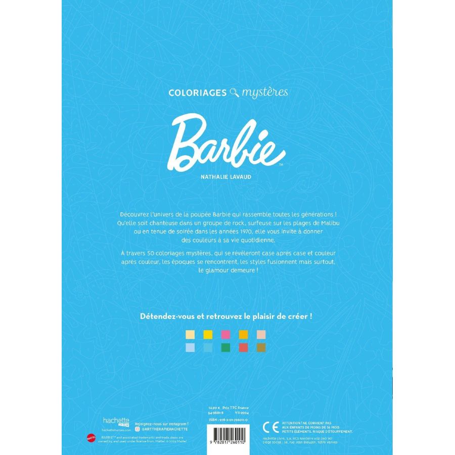 Coloriages Mystères – Barbie (50 coloriages)