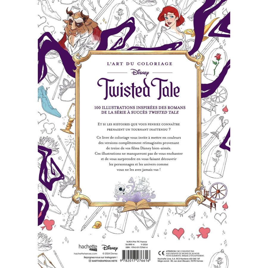 Coloriage Art-thérapie Disney – Twisted Tale (100 illustrations)