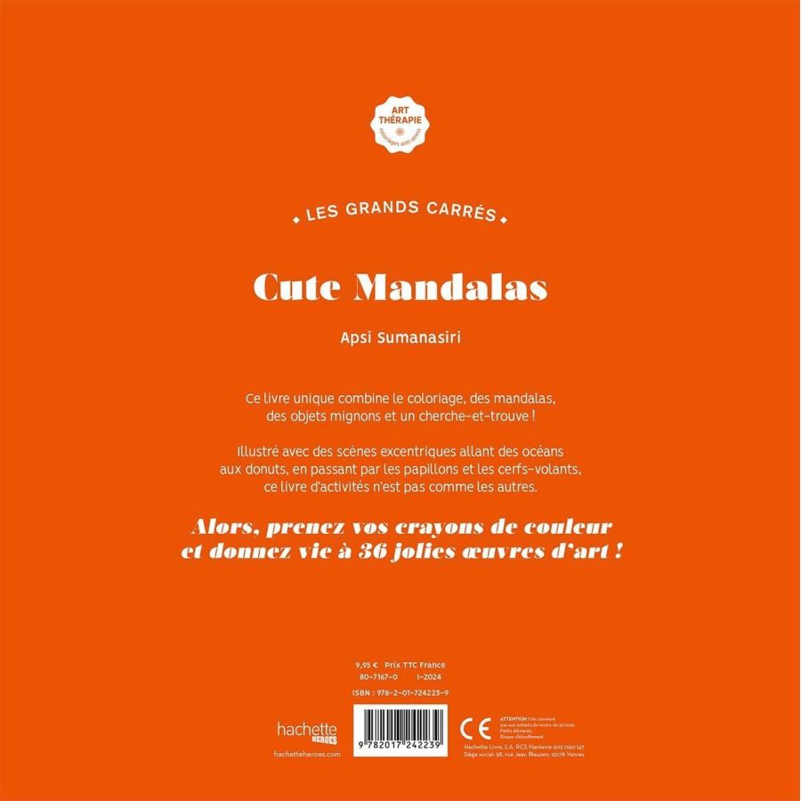 Cute Mandalas – Livre de coloriage & cherche-et-trouve (36 illustrations)
