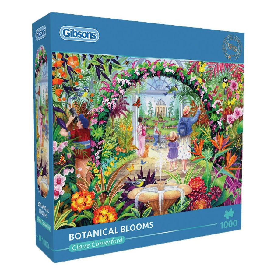 Puzzle 1000 pièces Botanical Blooms – Gibsons (illustration Claire Comerford)