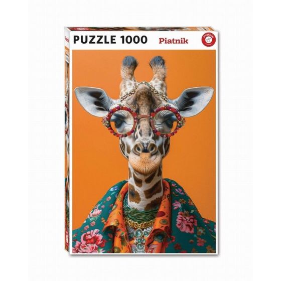 Puzzle Crazy Giraffe – 1000 pièces – Piatnik (68 x 48 cm)