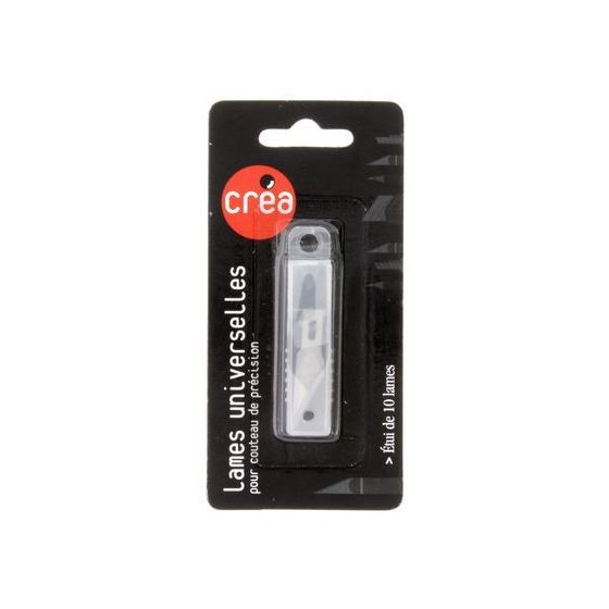 Créa – Étui de 10 lames universelles pour couteau de précision (recharges)