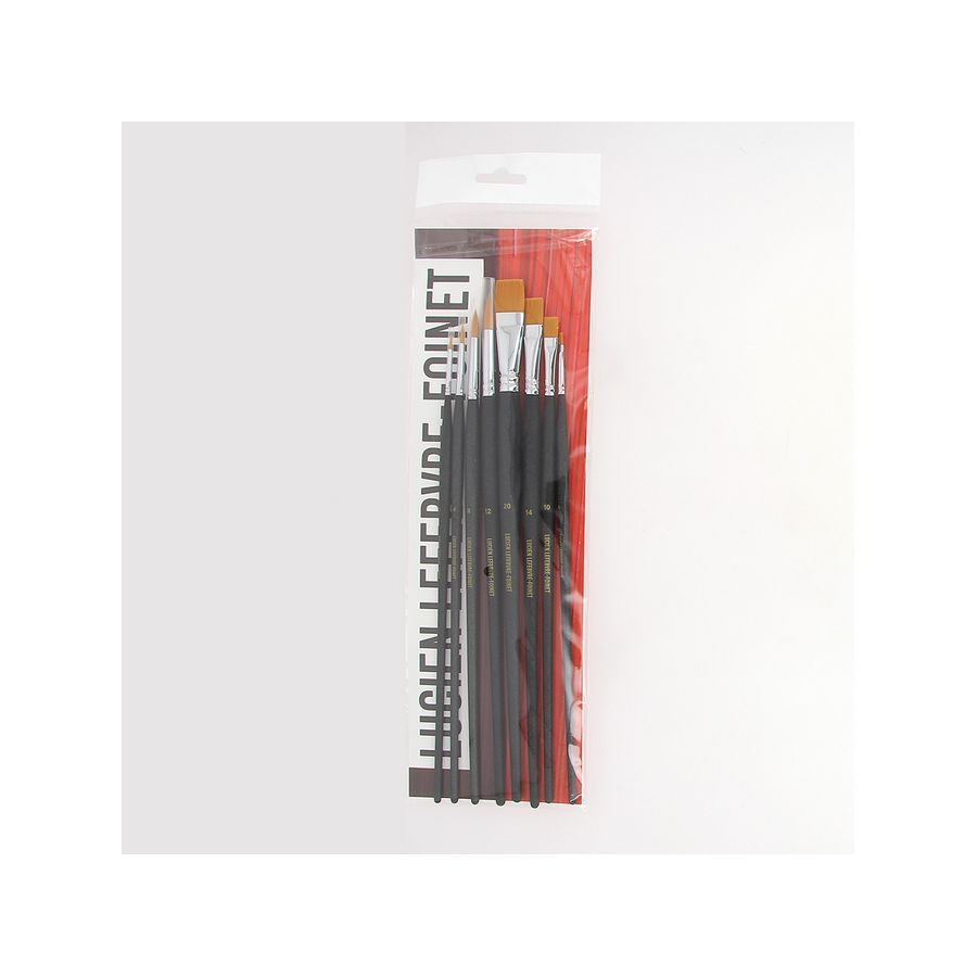Lefebvre-Foinet – Lot de 8 pinceaux synthétiques pour acrylique (ronds & plats)