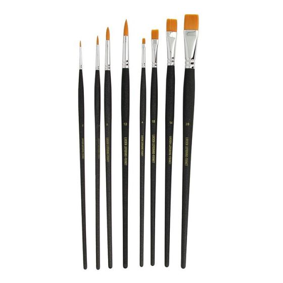 Lefebvre-Foinet – Lot de 8 pinceaux synthétiques pour acrylique (ronds & plats)