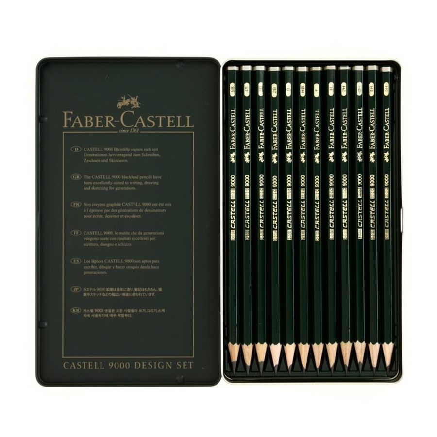 BOITE METAL 12 CRAYONS CASTELL 9000 BOITE METAL 12 CRAYONS CASTELL 9000