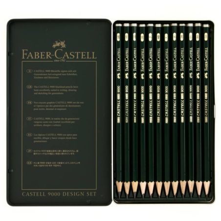BOITE METAL 12 CRAYONS CASTELL 9000 