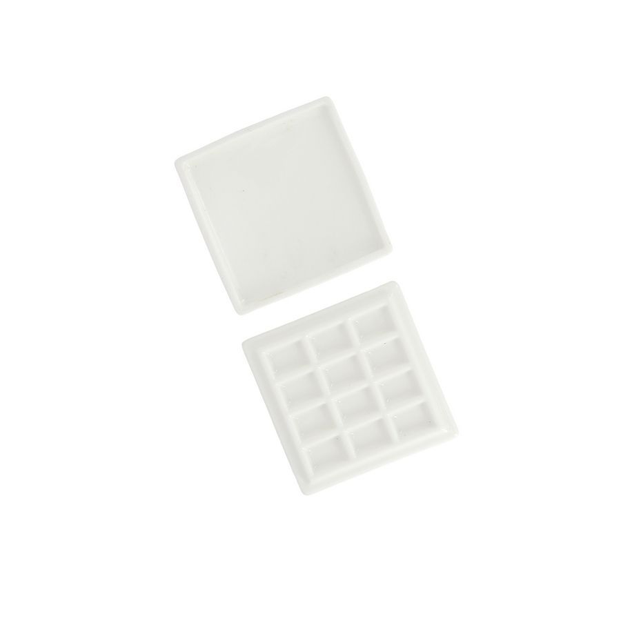 Sinoart – Palette en céramique 12 alvéoles Ø 9,7 cm (12 x 12 cm)