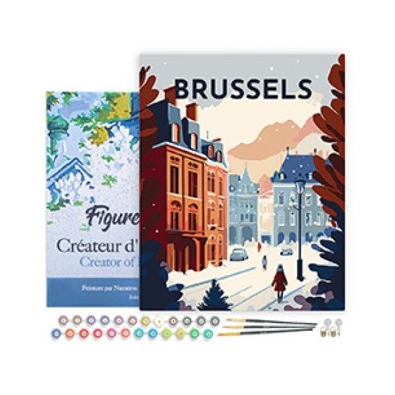 Peinture par Numéro  affiche vintage 40x50 – Bruxelles