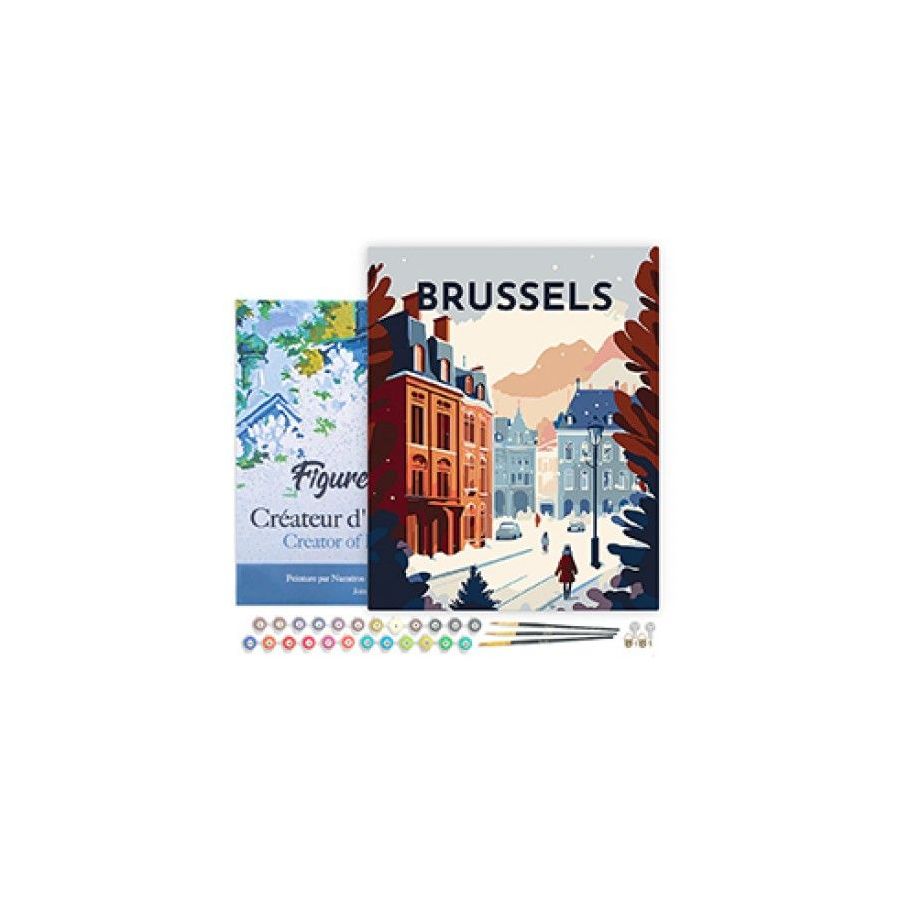 Peinture par Numéro  affiche vintage 40x50 – Bruxelles