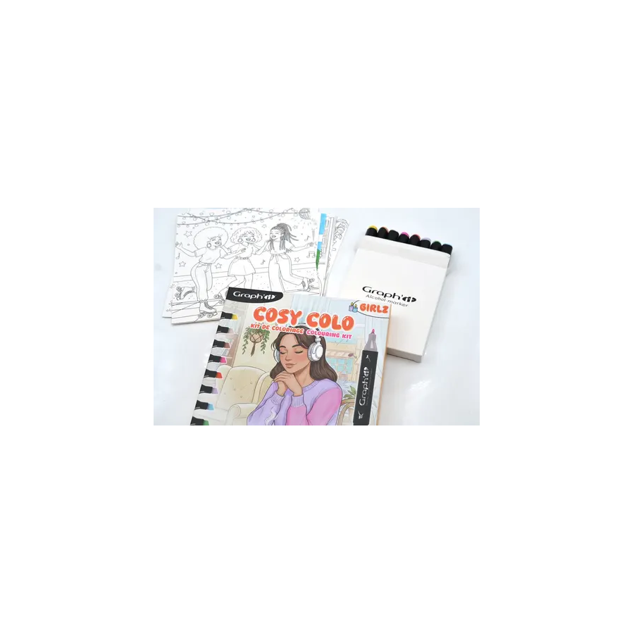 GRAPH'IT Kit de coloriage Cosy Time - GIRLZ