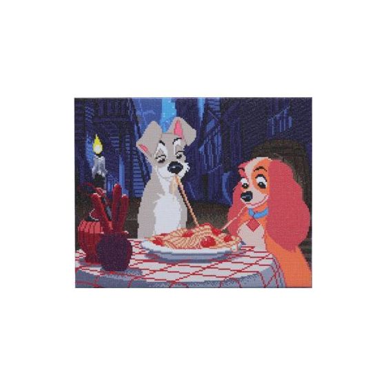 Broderie Diamant Disney La Belle et le Clochard - Crystal Art 40x50 cm