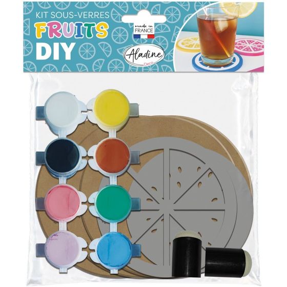 Kit sous-verres Fruits - Aladine