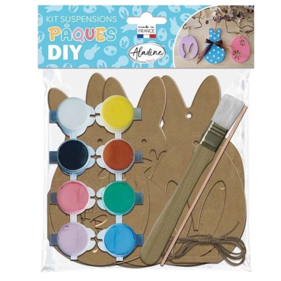 Kit suspension Oeufs et lapins de Pâques  DIY - Aladine