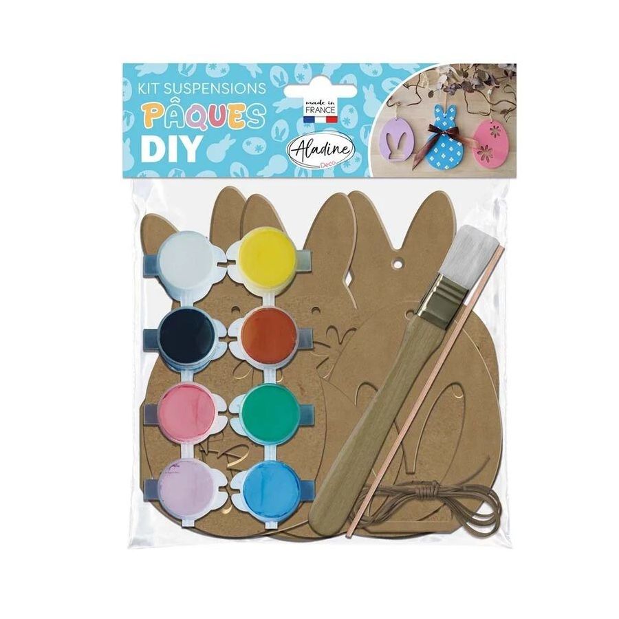 Kit suspension Oeufs et lapins de Pâques  DIY - Aladine