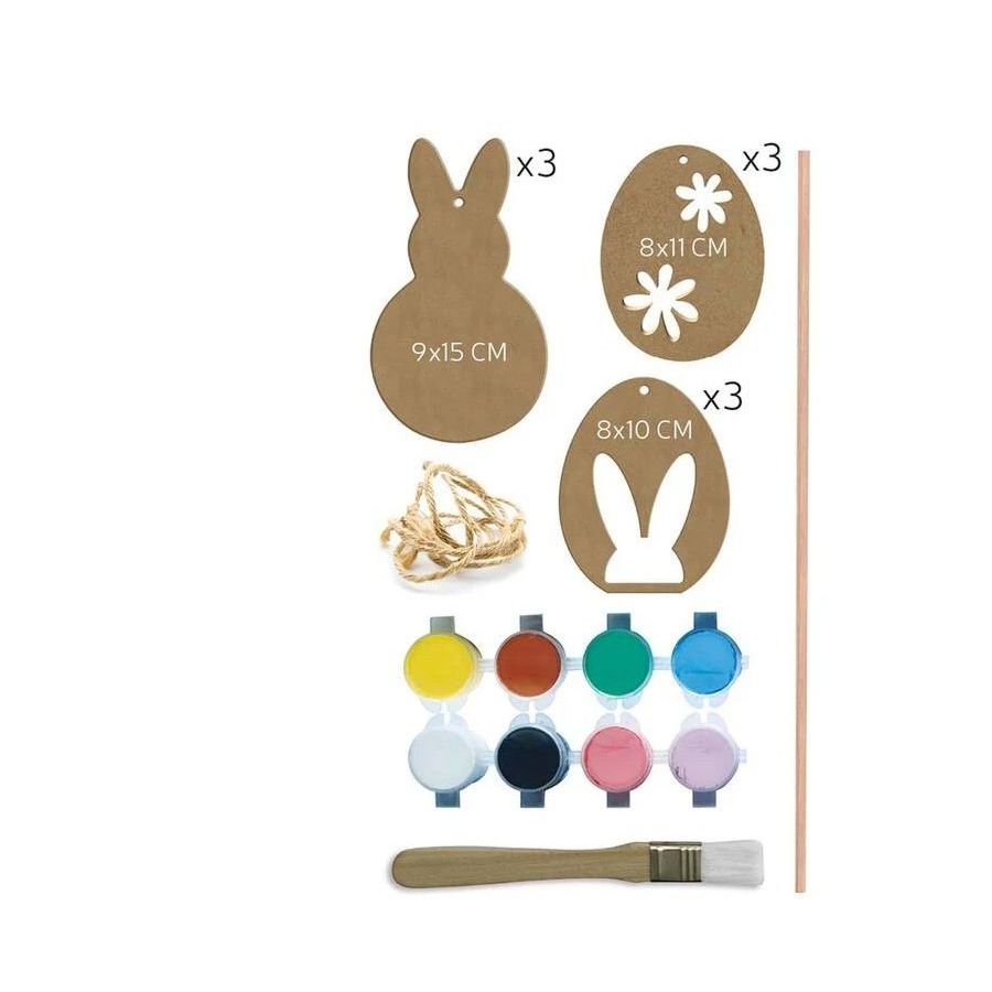 Kit suspension Oeufs et lapins de Pâques  DIY - Aladine