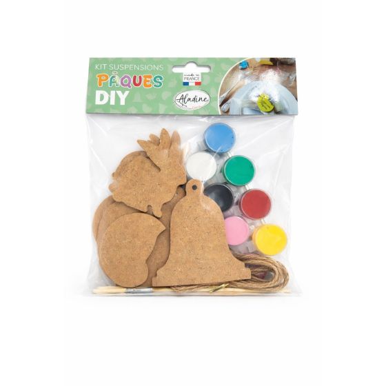 Kit suspension  Pâques  DIY Lapin, Cloche, poussin - Aladine