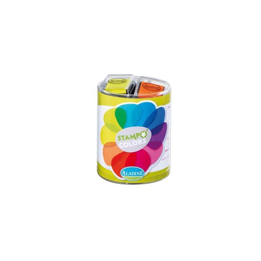 Stampo Colors Vitamine Aladine - Kit 10 encreurs 2, 5 x 2, 5 cm (embossage)