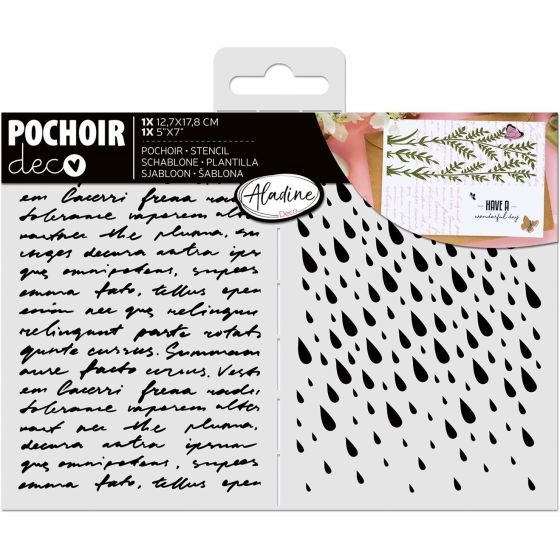 Pochoir 13X18 Ecriture Gouttes