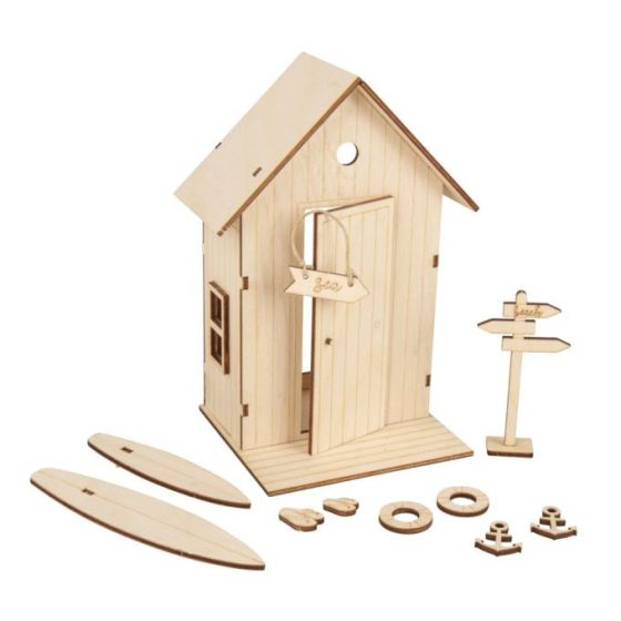 Kit bois cabine de plage - Rayher