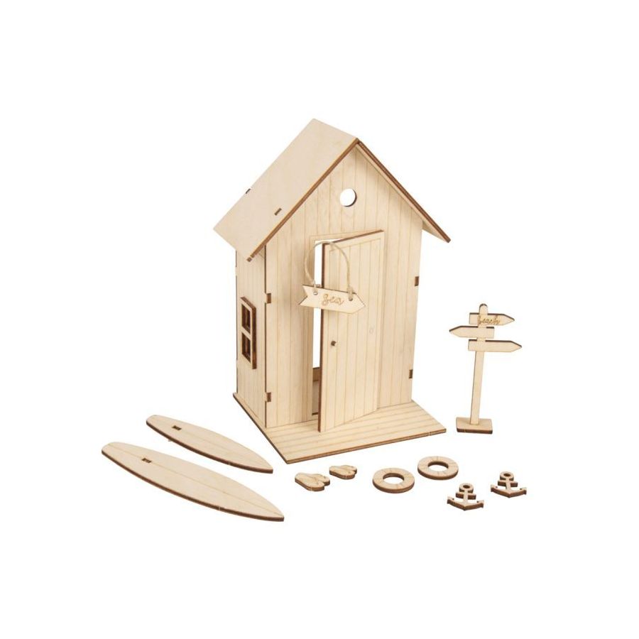 Kit bois cabine de plage - Rayher