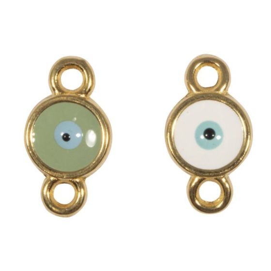 Ornement “Evil Eye” doré Best Friends (8 mm) - Lot de 2 intercalaires