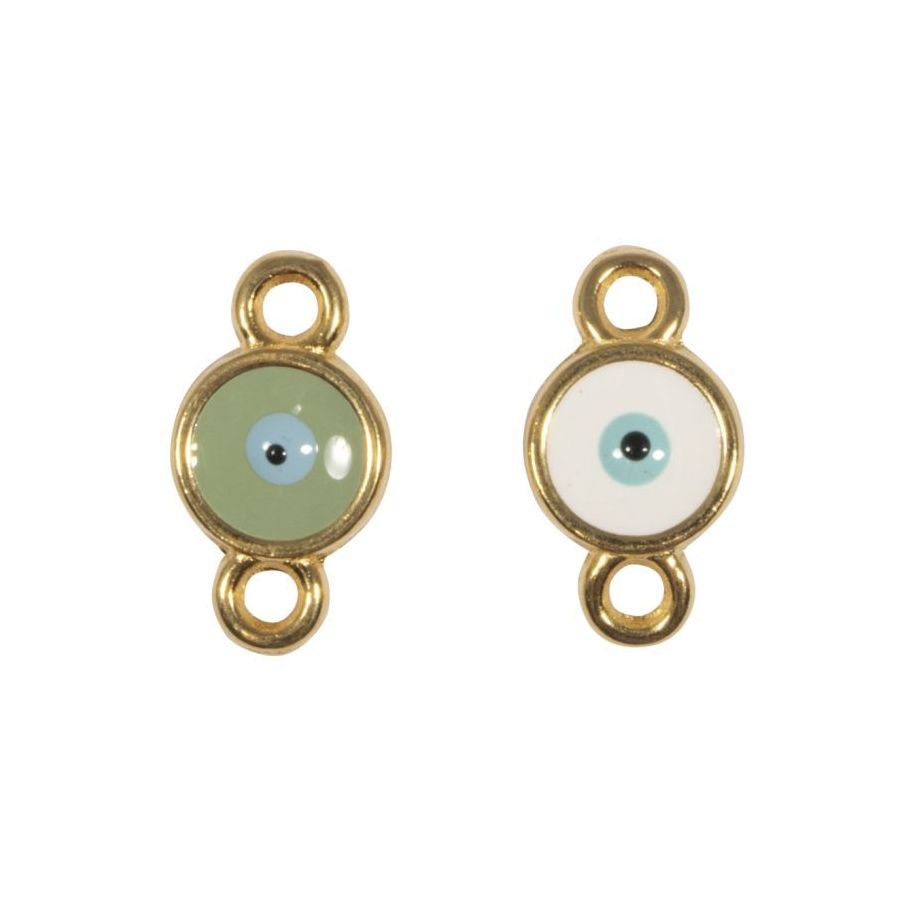 Ornement “Evil Eye” doré Best Friends (8 mm) - Lot de 2 intercalaires