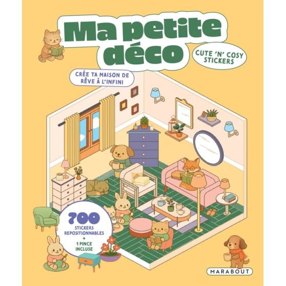 Cute ’n’ Cosy Stickers - Ma petite déco (700 stickers repositionnables) - 6 scènes à composer