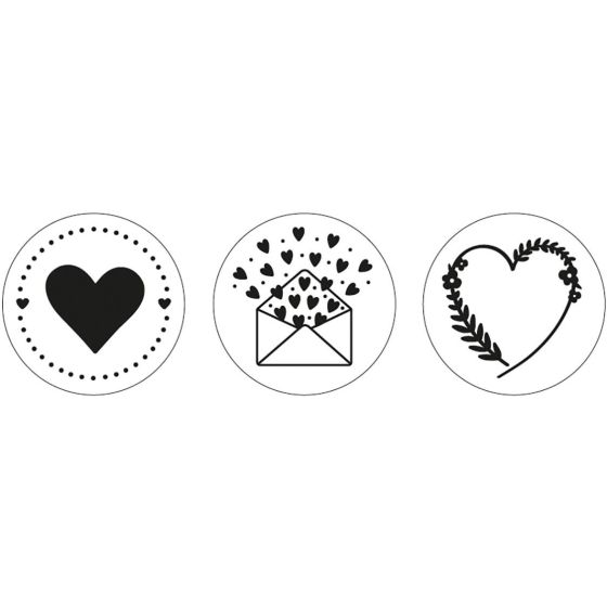 Kit cire à cacheter “Passion” - 3 sceaux + cire rose rouge