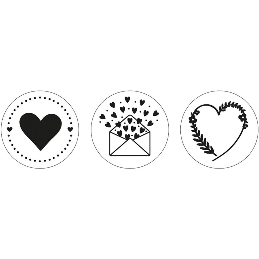 Kit cire à cacheter “Passion” - 3 sceaux + cire rose rouge