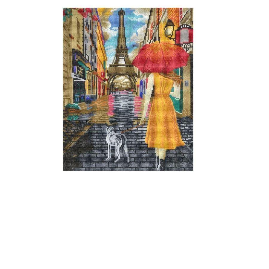 CRYSTAL ART Kit tableau broderie diamant - Paris (40 x 50 cm) - Sur cadre