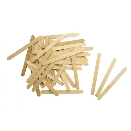 Bâtonnets en bois naturels 11, 4 cm - Sachet de 50 pièces