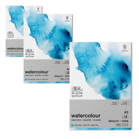 Bloc Papier Aquarelle Grain Fin 300G 12 Feuilles Winsor&Newton Bloc Papier Aquarelle Grain Fin 300G 12 Feuilles Winsor&Newton