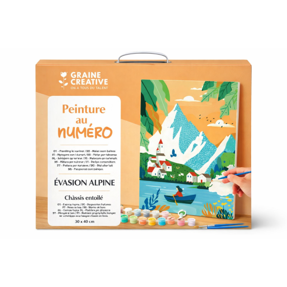 Peinture par Numéro 30x40 cm sur châssis – Évasion Alpine – Graine Créative
