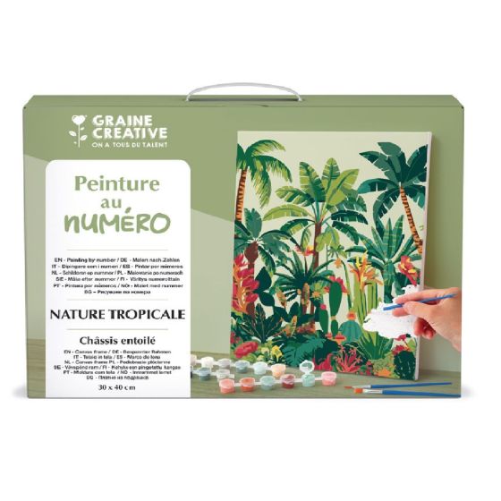 Peinture par Numéro 30x40 cm sur châssis – Nature Tropicale – Graine Créative