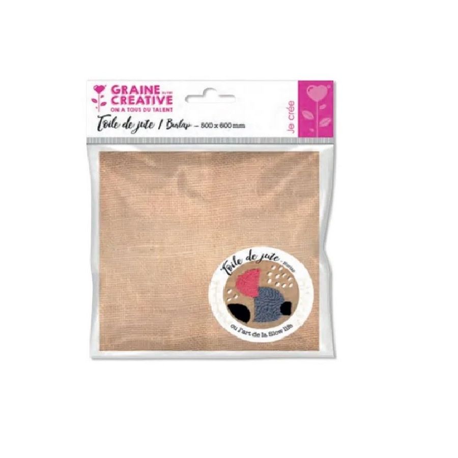 Toile de Jute 500x600 mm - Graine Creative