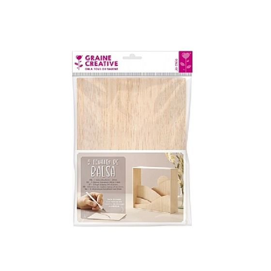 Planche de Balsa pour Maquette en Bois A4 Graine Créative