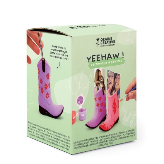 Kit céramique à peindre "Porte-photo bottes" x 2