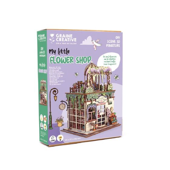 Maquette 3D bois «Flower Shop» – Kit DIY