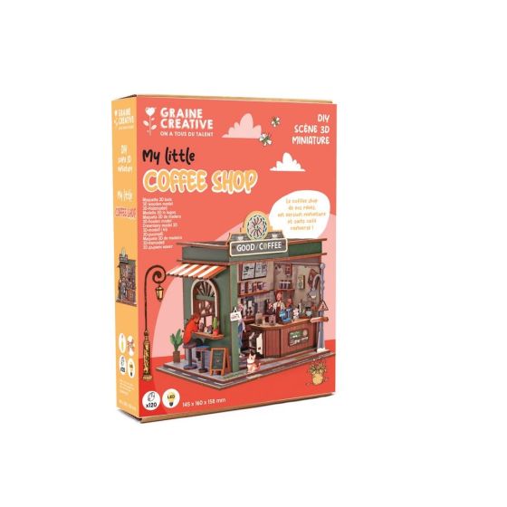 Maquette 3D bois «Coffee Shop» – Kit DIY